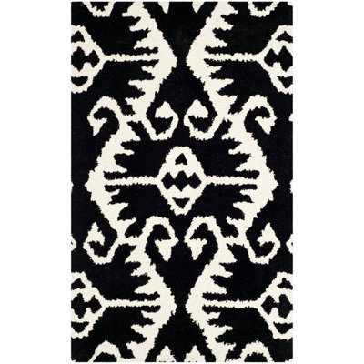 Tapis géométrique en laine touffeté à la main Kouerga bHand