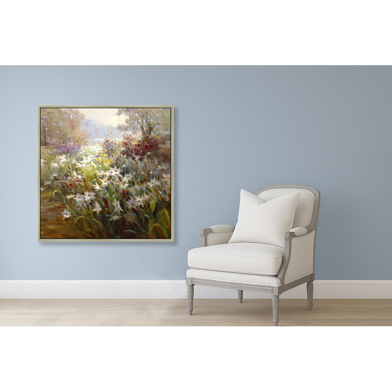 Field Of Whispered Petals Print, Brown, 26" H x 26" W