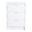 Armoire de salle de bain autoportante blanche brillante 24 po avec lavabo en résine, 3 tiroirs à fermeture en douceur - esthétique et pratique pour une décoration élégante