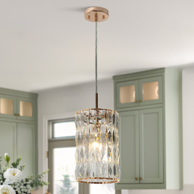 Luminaire suspendu cylindrique à 1 lumière Baconton