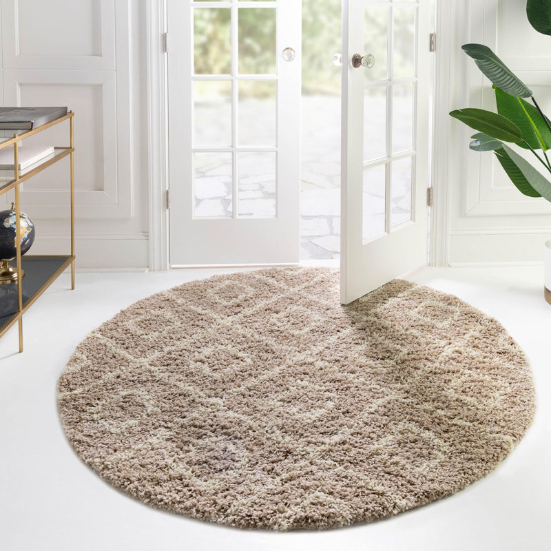 Arup Geometric Indoor Rug, Round 5'3"