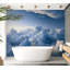 Murale paysage pelez et collez - formation de nuage moelleux-1840844164