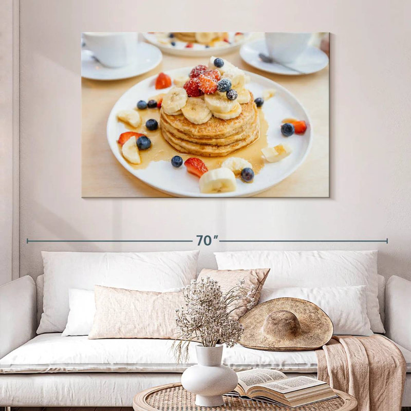 Banana Berry Pancakes, 32" H x 48" W