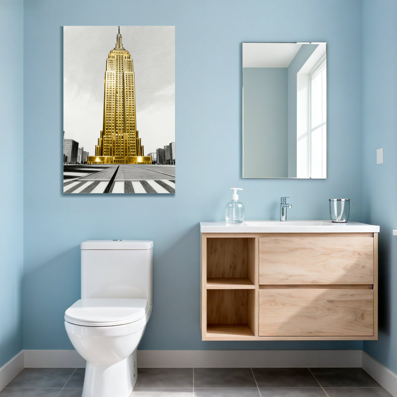 Paysage et paysages urbains Golden Empire State Building, art urbain, H 24 po x l 16 po