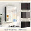 Armoire à pharmacie en nickel brossé pour salle de bain avec miroir, cadre en acier inoxydable, tablettes réglables, encastré ou mural, conception rectangulaire arrondie, fabrication durable-1070058311