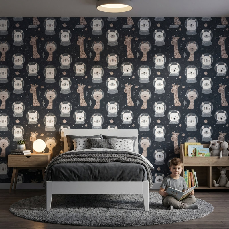 Papier peint animaux avec espace, Non-collé