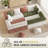 8-Seater Contemporary Chenille Upholstered Boneless Oversized Colorblock Modular Sofa With High-Resilience Compressed Foam
