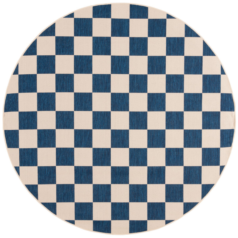 Tapis d'intérieur / extérieur à motif géométrique Micharl Performance, Rond 6 pi 7 po