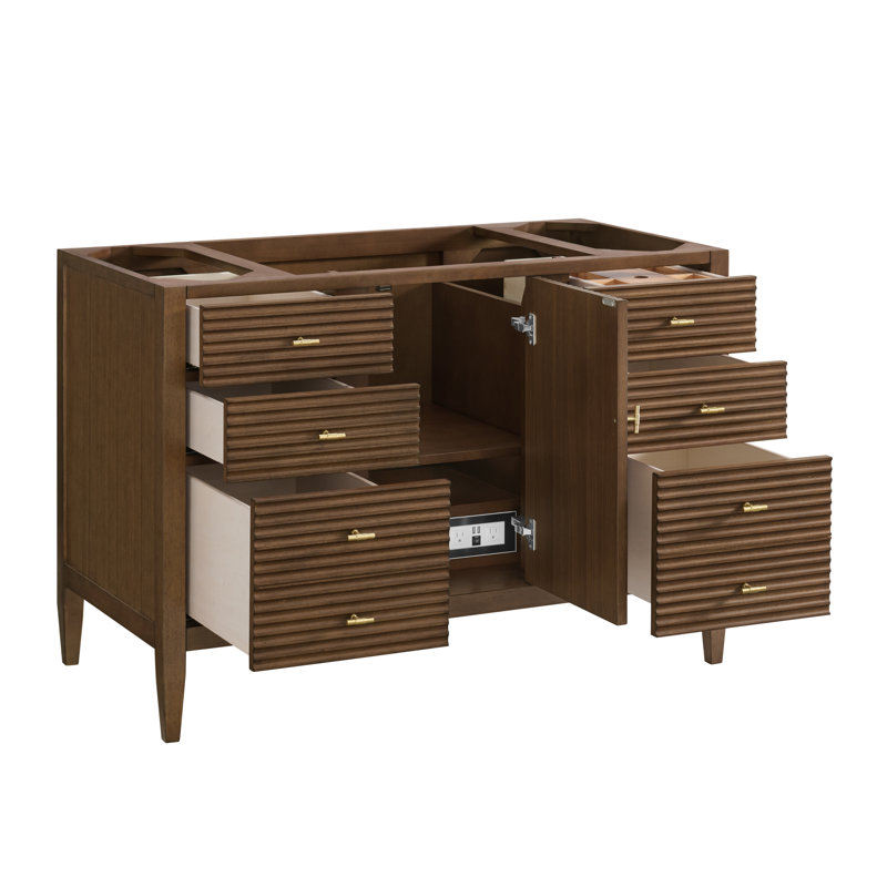 Myrrin 48'' W Single Bathroom Vanity Base, Brown
