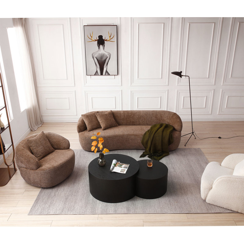 Canapé pivotant 360 ° Mid Century, Brown