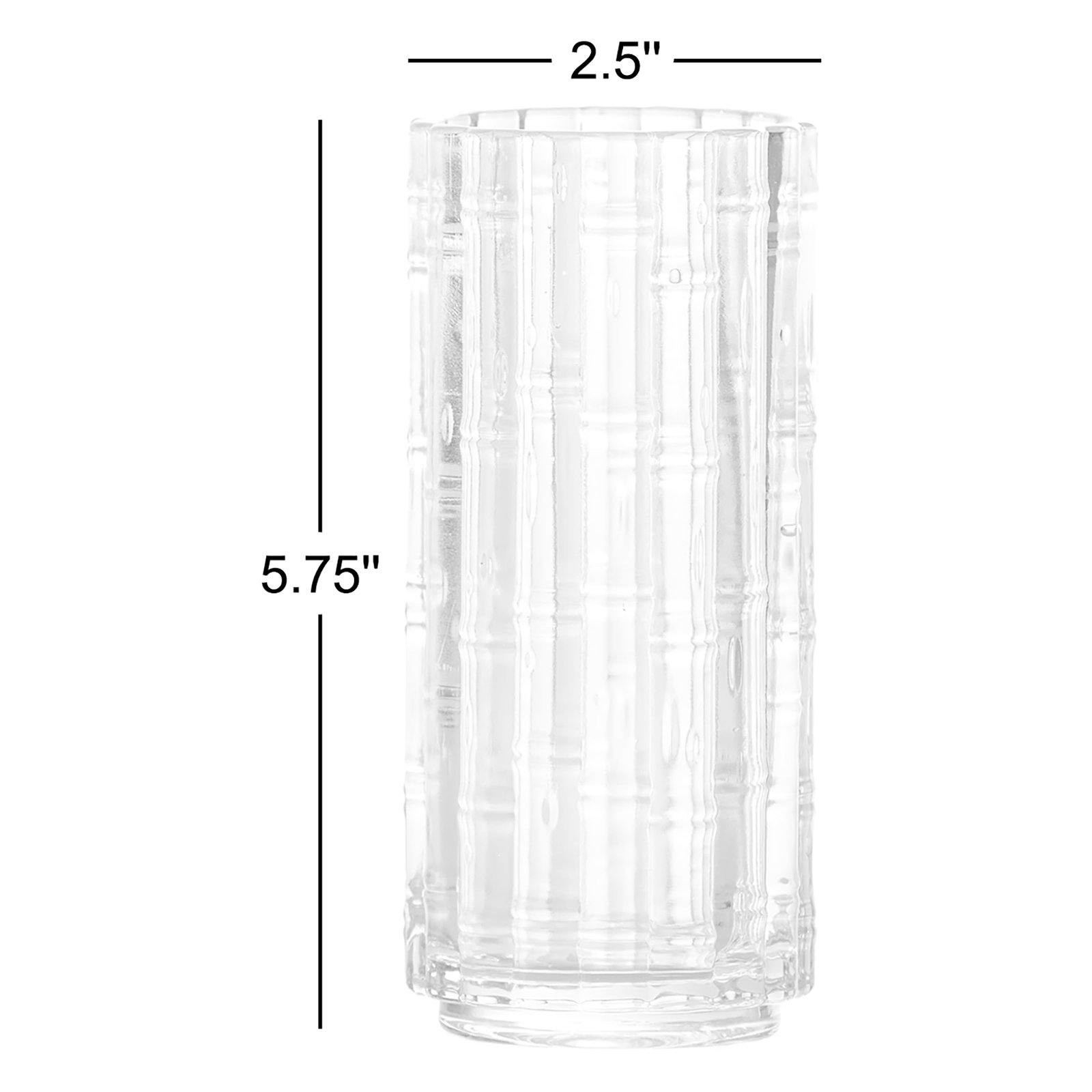 Mahalo Ribbed Highball Glass