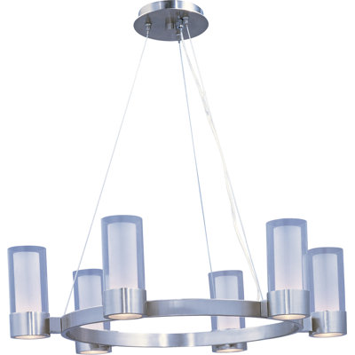 Lustre en roue de chariot à 6 lumières Grainger