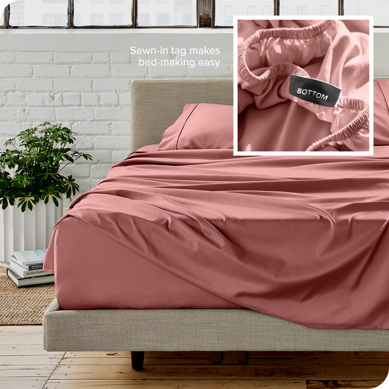 Bare Home Ultra-Soft Microfiber Sheet Set, Full Sheet Set+1 Fitted Sheet+2 Pillowcases, Dusty Rose
