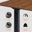  Bureau électrique pour travailler debout, bureau réglable en hauteur de 48 po x 24 po, table d'ordinateur ergonomique avec préréglage de mémoire, noyer foncé