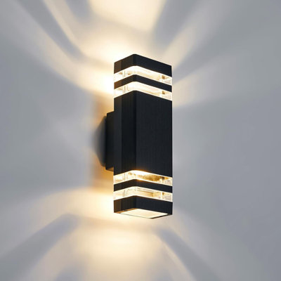 Matte Black 31cm H Outdoor Sconce