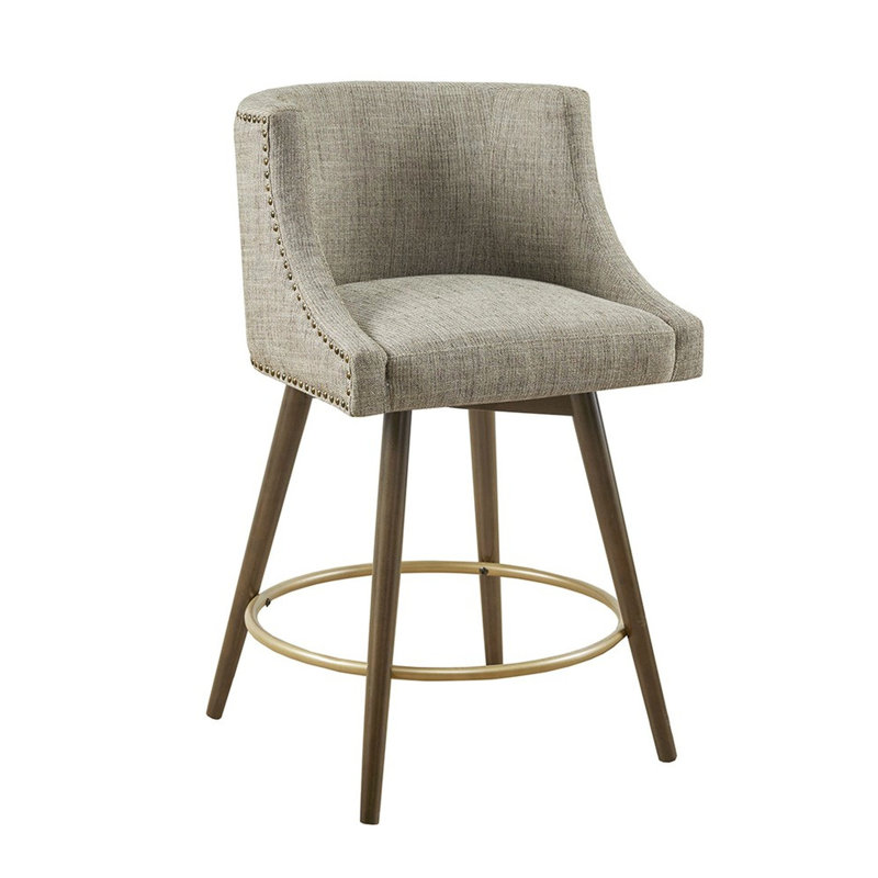 Tabouret de comptoir pivotant 360 ° beige, Beige multicolore
