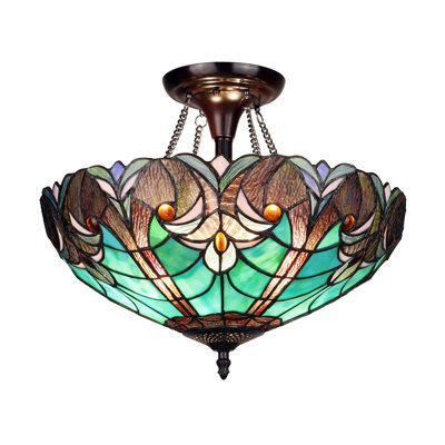 Zareh Glass Semi Flush Mount