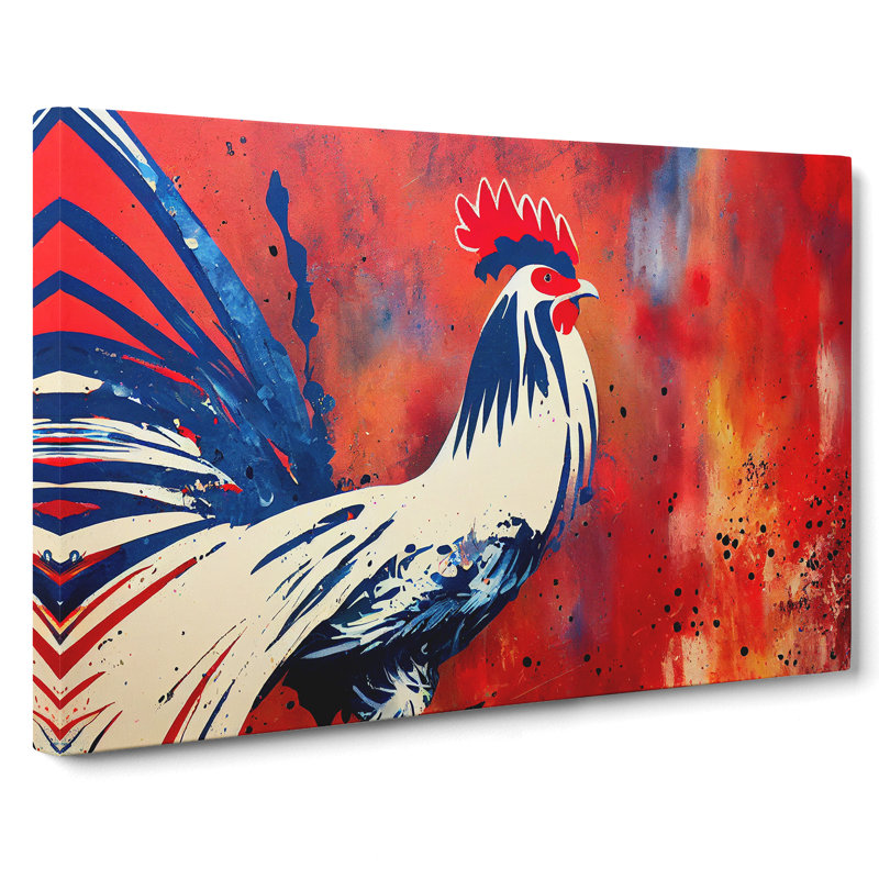 Rooster Splash Vol.4 Abstract - Wrapped Canvas, 50cm H x 76cm W x 3cm D