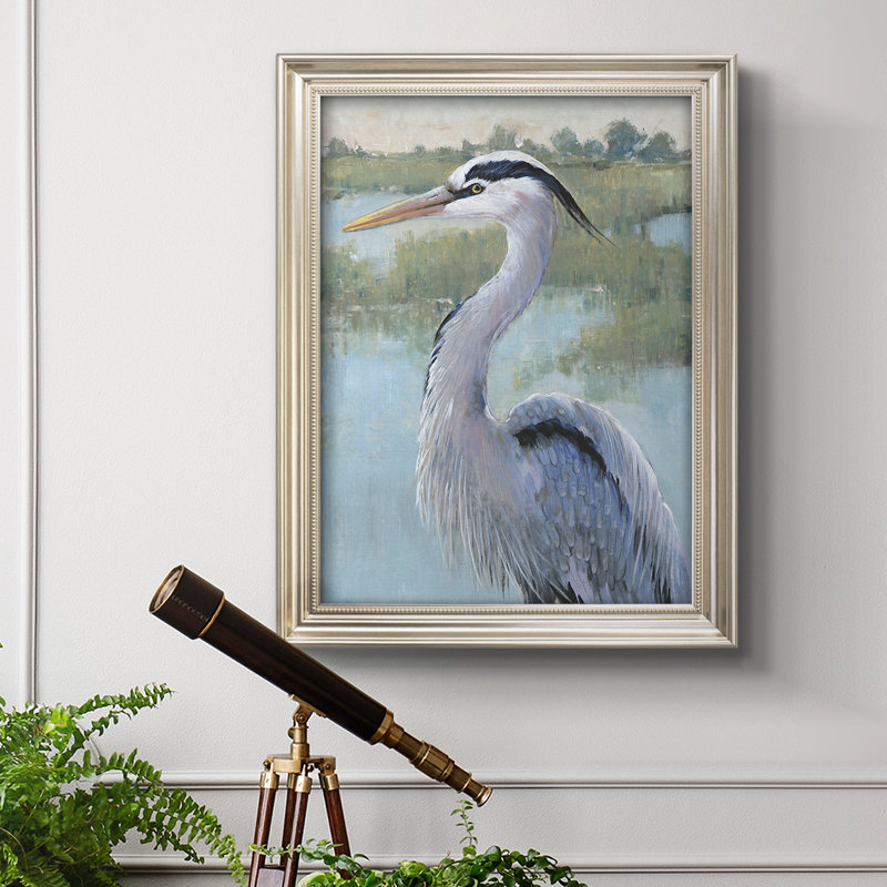 Blue Heron Portrait I - Blue Heron Portrait I - reproduction d'art sur toile, L 29 po x H 41 po