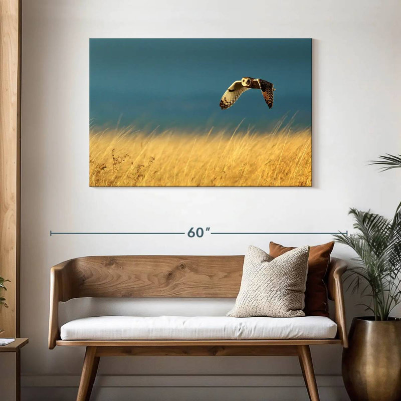 Owl In Flight, 30" H x 45" W