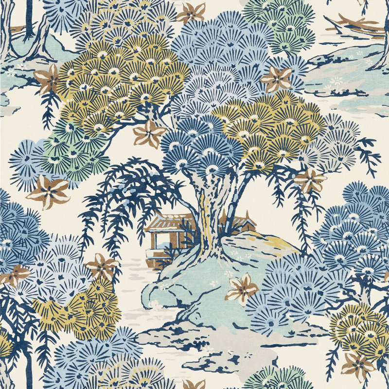 Tissu Pacifica Sea of Trees, Blue Ridge