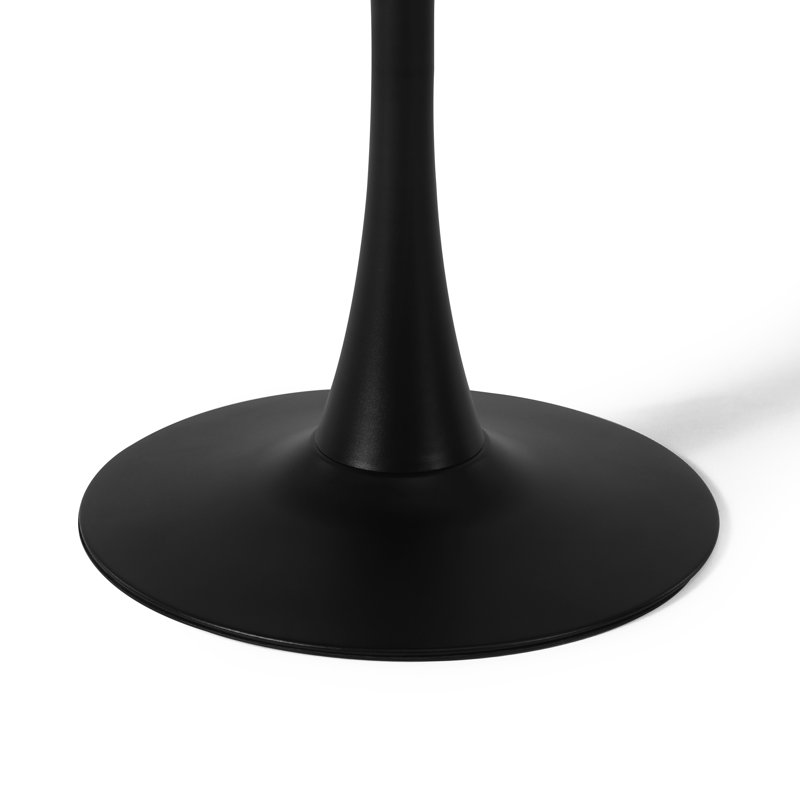 Ensemble repas d'extérieur rond, Noir
