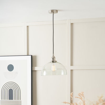 Cecilia 1 - Light Silver Dome Pendant