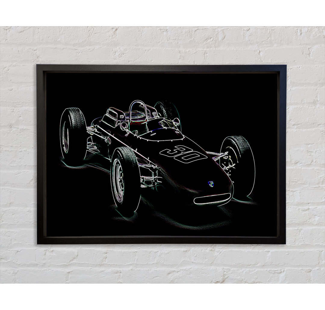 Formula One Retro - Einzelner Bilderrahmen Kunstdrucke auf Leinwand