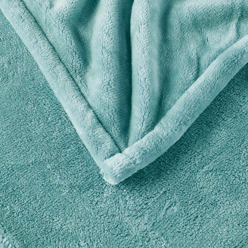 Jeté chauffant en peluche surdimensionné, Turquoise