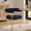 Ensemble de table de salle à manger pour 2 personnes avec table ronde et 2 fauteuils rembourrés en chenille-132839995