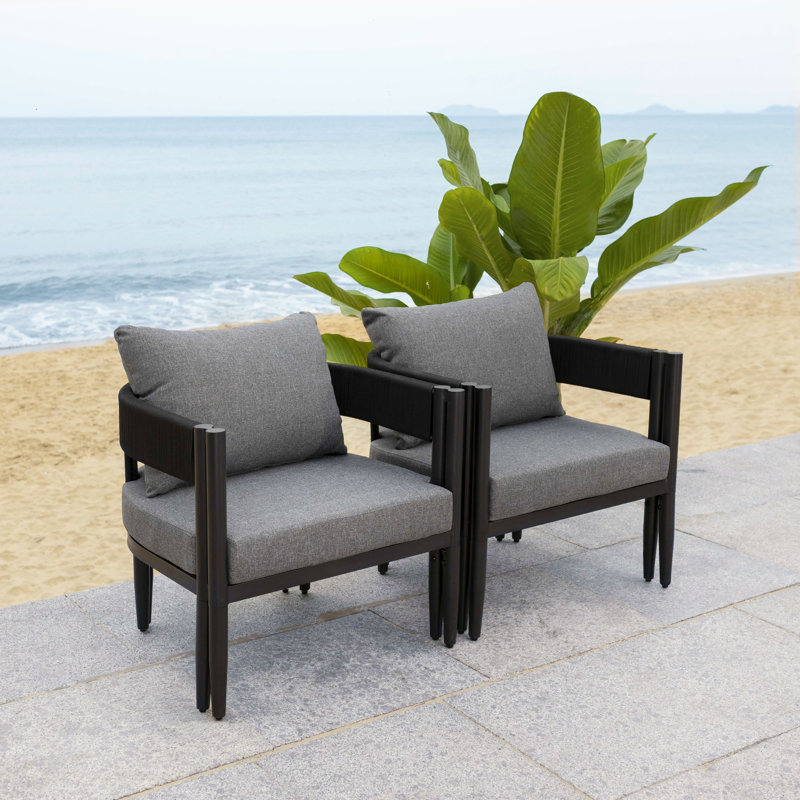 Viola Outdoor Dining Armchair, Gray