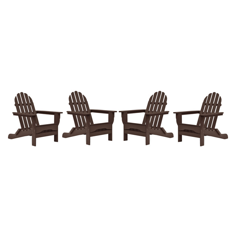 Brunt Outdoor Adirondack Set, Chocolate