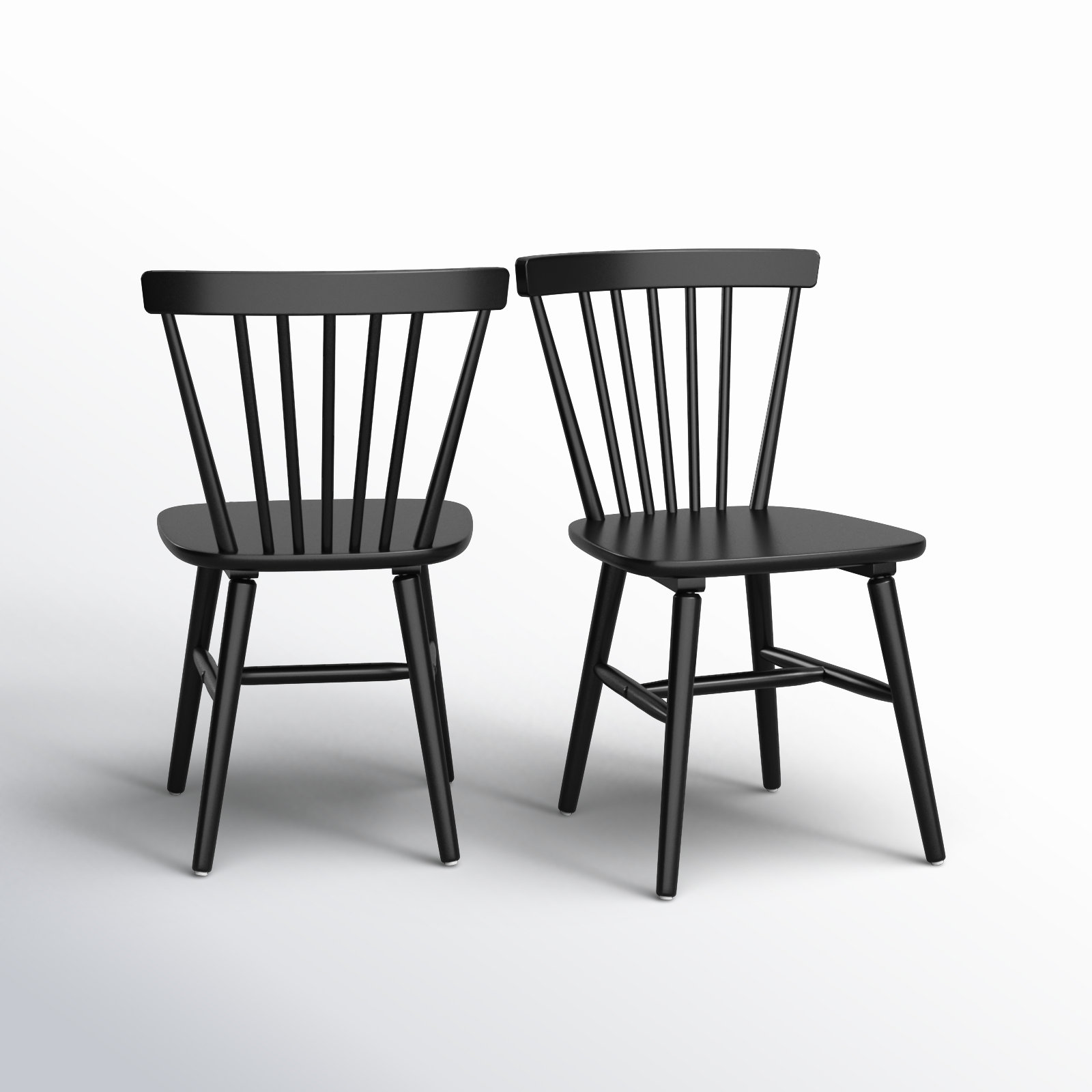 Antoya Solid Wood Dining Chair, Black
