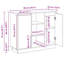 LED Sideboard with LED Strip Lights Engineered Wood Modern Storage Home-1435837891
