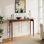 Console minimaliste Aastha en bois massif, table d'entrée moderne pour couloir et salon