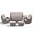 5-7 Person Outdoor Wicker Patio Conversation Set With Ottomans-2006172529-2006172532