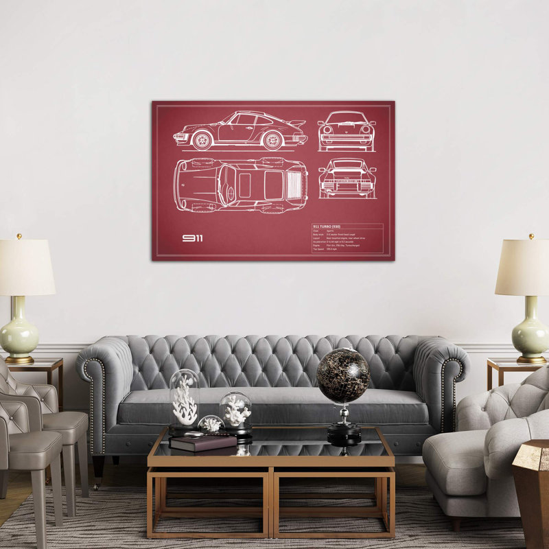 1977 Porsche 911 Turbo (930) by Mark Rogan - Wrapped Canvas Print, 101.6 cm H x 66.04 cm W x 3.175 cm D