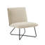 Chaise d'appoint rembourrée en sherpa Vicolo avec pieds en métal-41899468