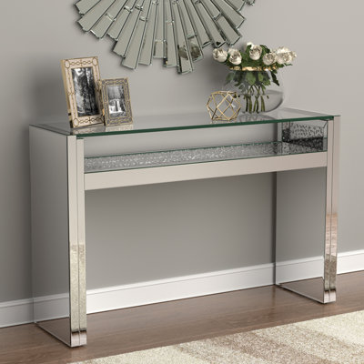 Eaker 47.75'' Glass Top Console Table