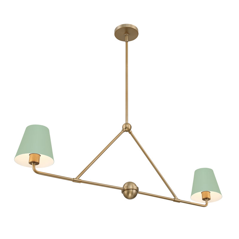 Kinston 2-Light Chandelier, Vert