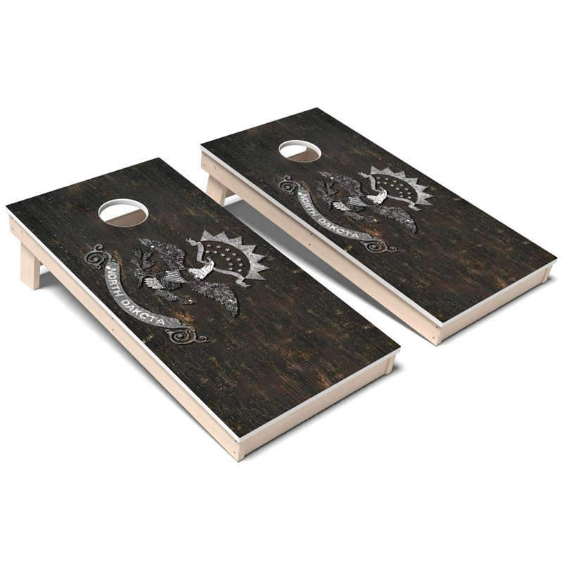 Ensemble de planches de cornhole en composite North North Dakota State, AUCUN accessoire