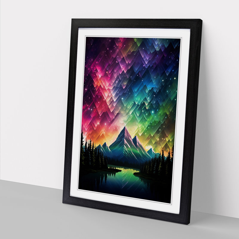Single Picture Frame Print on Wood, Black Framed, 34cm H x 25cm W