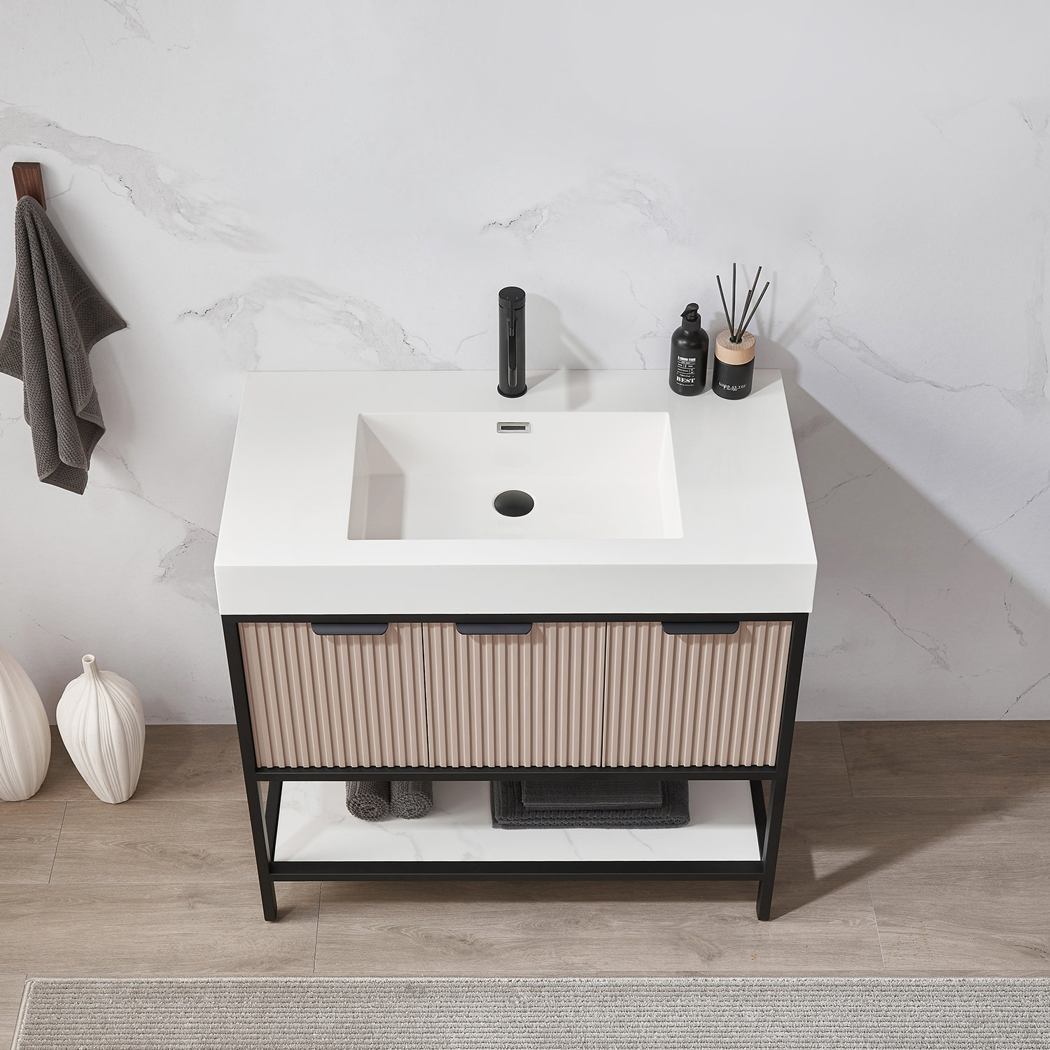 Avonmore 35.8'' Single Bathroom Vanity, Almond Coffee