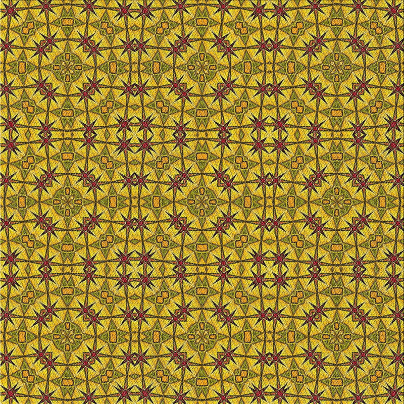 Tapis de zone verte à motif Drumrankin, Carré 4 pi
