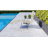 Tanning Chair with Face Hole, Side Table, 5-Position Reclining Folding Chaise Lounge Chair Outdoor Lounger Recliner, Carry Straps for Beach Pool Camp, Oxford Fabric, Blue and White-1440076487-1440076482