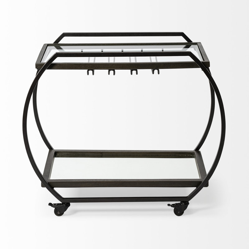 Solid Wood Bar Cart