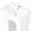 Meuble-lavabo de 20 po avec lavabo en céramique, tablette blanche moderne et support à lotion rafraîchissant
