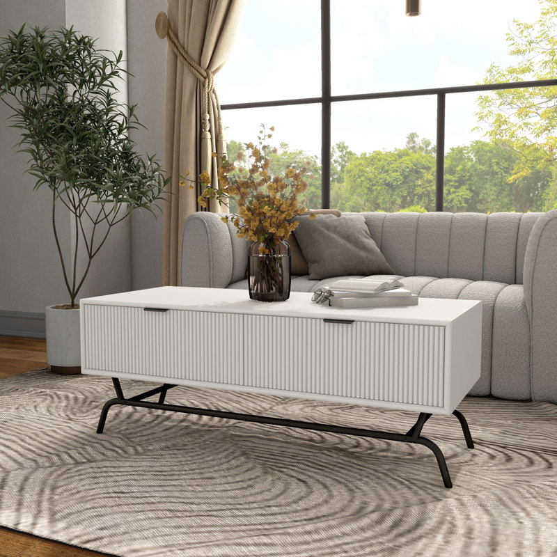 Ayvia Single Coffee Table, White