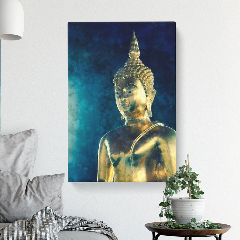 Buddha Statue Vol.6 - Wrapped Canvas Print, 50cm H x 35cm W x 3cm D