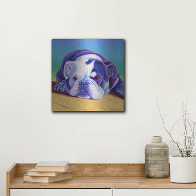 «Sweet English Bulldog» par Rebecca Wang Art
